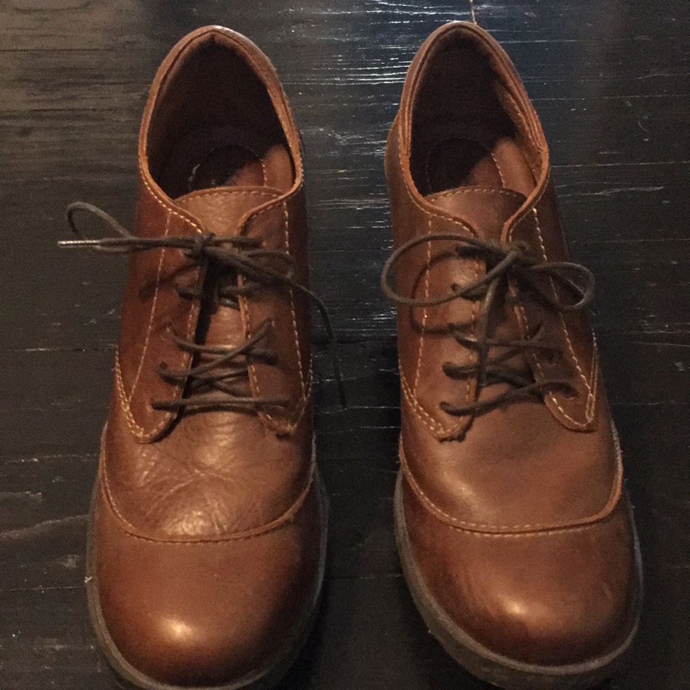 Brown Born booties size 9.5